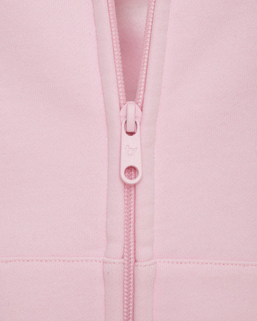 Boyfriend Zip Up Hoodie - Blush